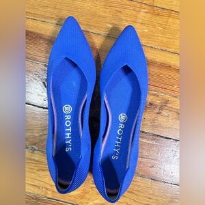 Rothy's Vibrant Blue Pointed Flats